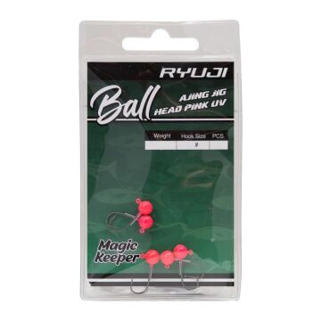 Ryuji Ball Ajing Pink UV Jighead Silikon Yem Zokası No:10