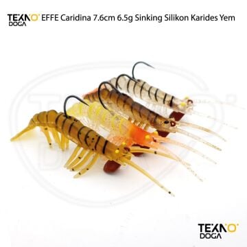 EFFE Caridina 7.6cm 6.5g Silikon Karides Yem 4 Renkli Set