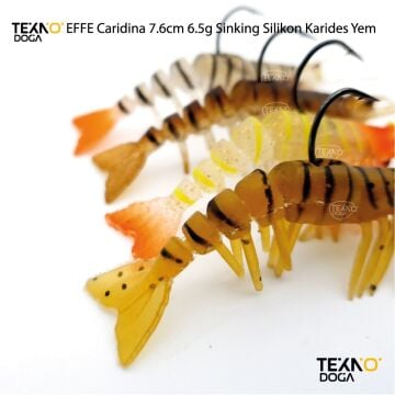 EFFE Caridina 7.6cm 6.5g Silikon Karides Yem 4 Renkli Set