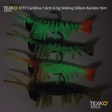 EFFE Caridina 7.6cm 6.5g Silikon Karides Yem 4 Renkli Set