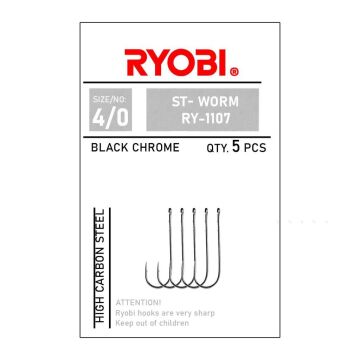 Ryobi 1107 ST-Worm Olta İğnesi Delikli Black Chrome