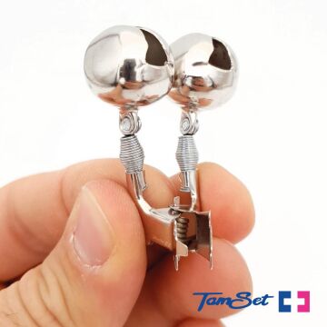 TAMSET Çift Zilli Metal Klipsli Balık Alarmı 3ad
