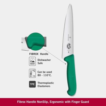 Victorinox Fibrox 25cm Dilimleme Bıçağı 5.2004.25 Yeşil