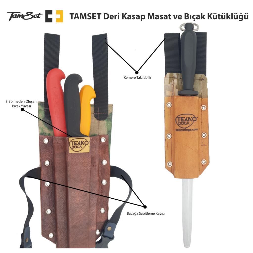 TAMSET V3 Deri Kütüklük 3+1 Bıçak Masat Kütüklüğü