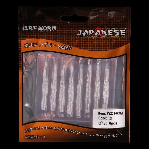 Japanese LRF Worm Silikon Solucan Yem 8'li 6cm Renk 22
