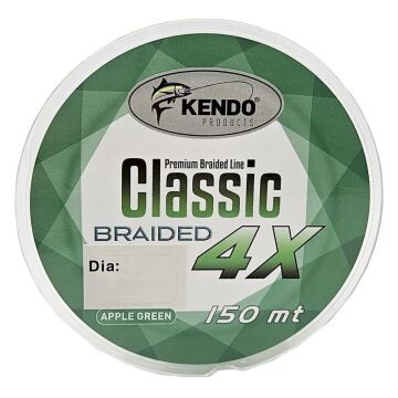 Kendo Classic 150m 4x 4 Kat Örgü İp Olta Misinası Apple Green 0.08mm