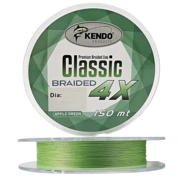 Kendo Classic 150m 4x 4 Kat Örgü İp Olta Misinası Apple Green 0.16mm