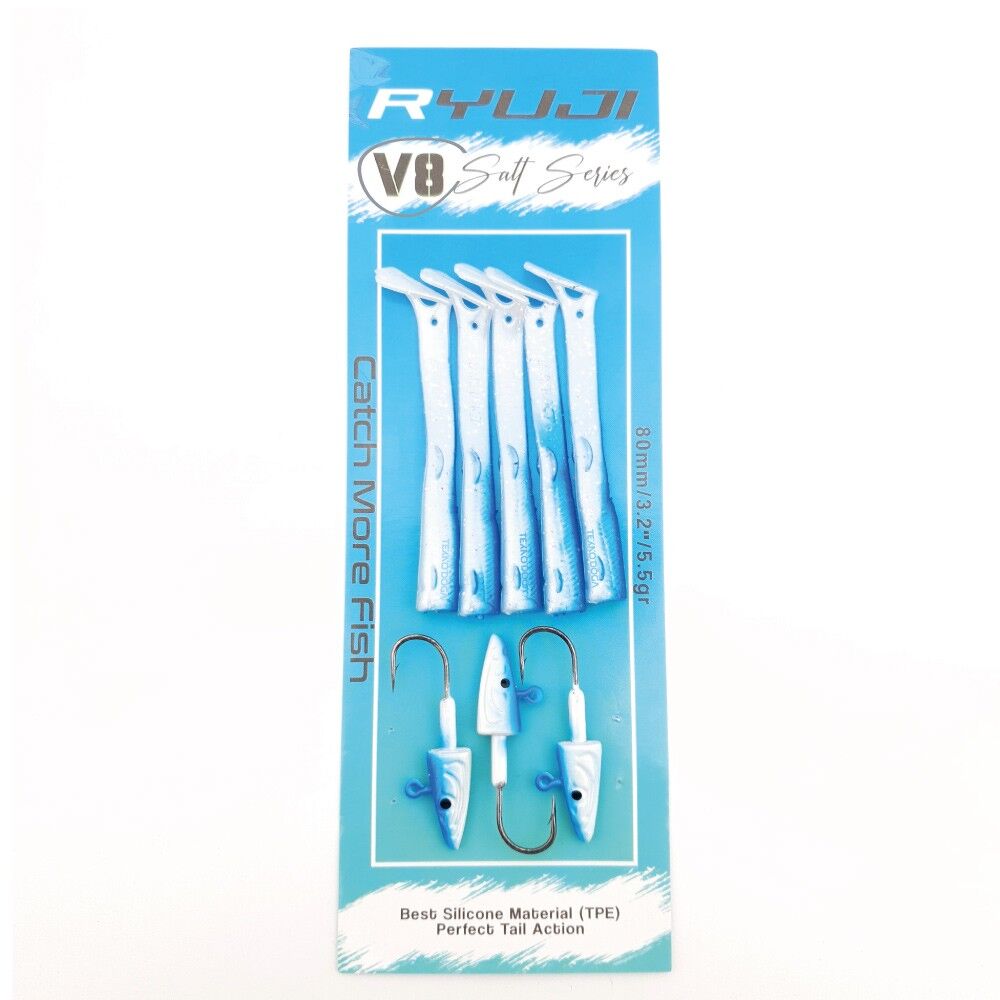 Ryuji V8 8cm 5.5g LRF Silikon Yem Blue