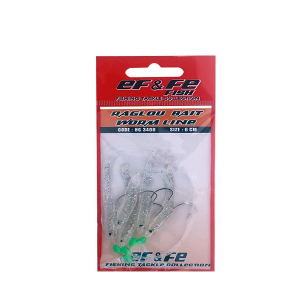 EFFE Raglu Bait Worm 6cm Kurt Çapari Simli HG3406