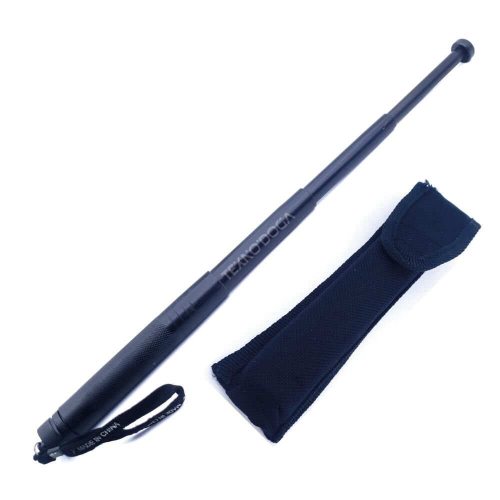 W38 Teleskopik Mini Çelik Jop 41cm Cop Kılıflı Siyah