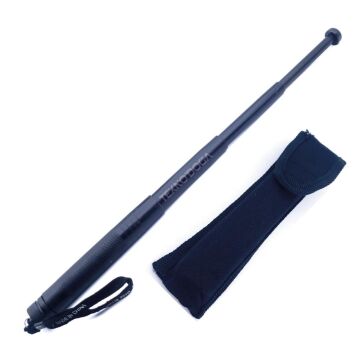 W38 Teleskopik Mini Çelik Jop 41cm Cop Kılıflı Siyah