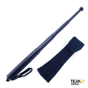 W38 Teleskopik Mini Çelik Jop 41cm Cop Kılıflı Siyah