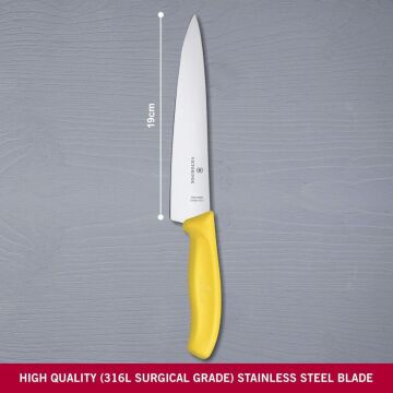 Victorinox SwissClassic 19cm Doğrama Bıçağı 6.8006.19L8B Sarı