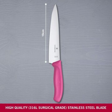 Victorinox SwissClassic 19cm Doğrama Bıçağı 6.8006.19L5B Pembe