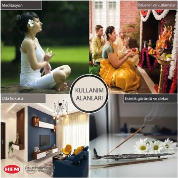 HEM Musk Backflow Geri Akışlı Konik Şelale Tütsü 40ad Misk