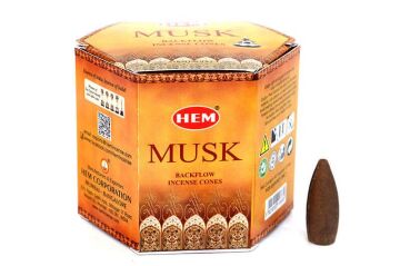 HEM Musk Backflow Geri Akışlı Konik Şelale Tütsü 40ad Misk