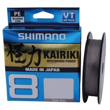 Shimano Kairiki 8 150m Örgü İp Misina Steel Gray Gri