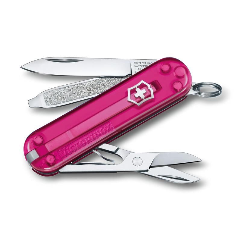 Victorinox Classic 0.6223.T5G Şeffaf Pembe İsviçre Çakısı 58mm