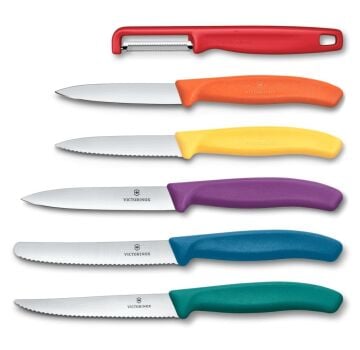 Victorinox 6.7126.6C1 SwissClassic 7'li Soyma Bıçağı Blok Set Renkli