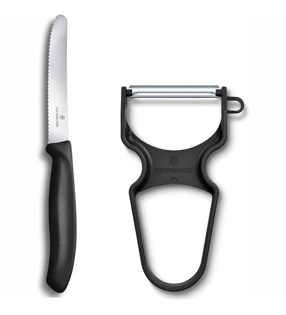 Victorinox 6.7113.23 Soyacak ve Sofra Bıçağı Seti, 2li Set Siyah