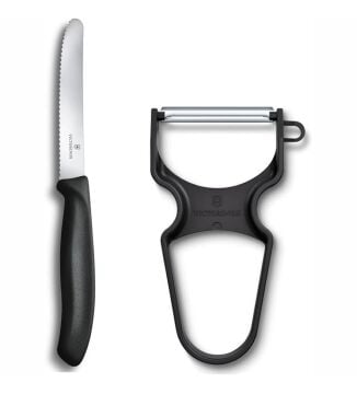 Victorinox 6.7113.23 Soyacak ve 11cm Sofra Bıçağı Seti Siyah