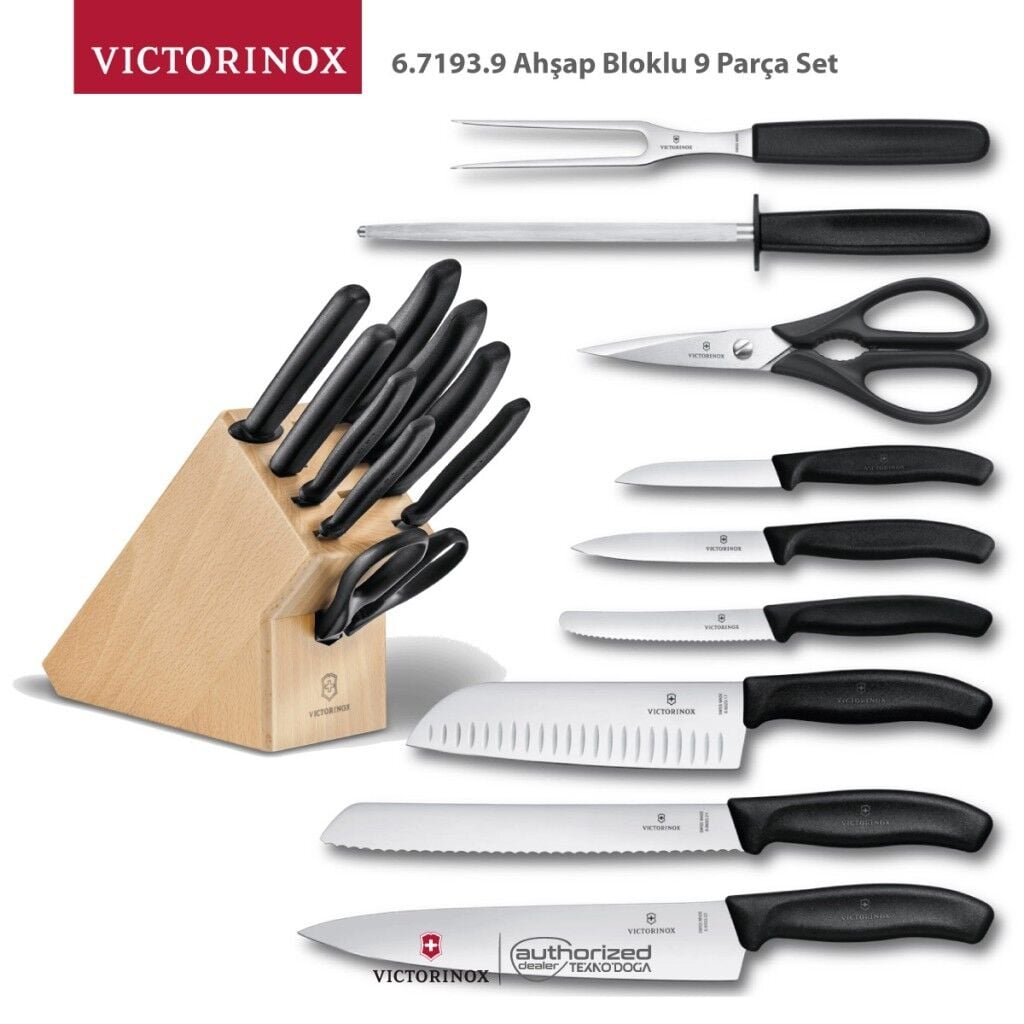 Victorinox 6.7193.9 Ahşap Blok Set, 9 Parça