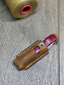 TAMSET Victorinox 58mm Çakılar İçin Deri Kılıf Camel