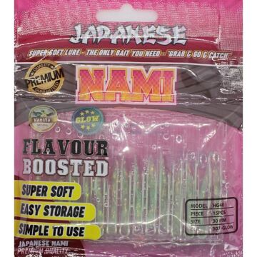 Japanese Nami 3cm Aromalı LRF Silikon Yem 307 Glow 15ad.