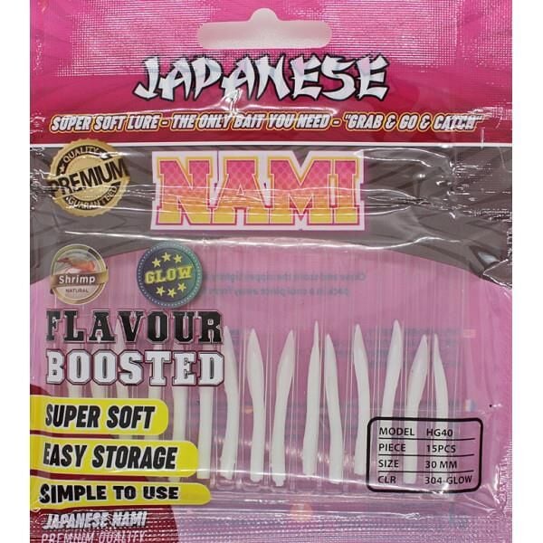 Japanese Nami 3cm Aromalı LRF Silikon Yem 304 Glow 15ad.