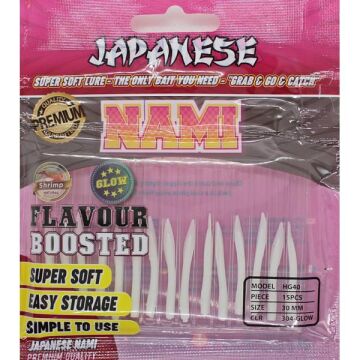 Japanese Nami 3cm Aromalı LRF Silikon Yem 304 Glow 15ad.