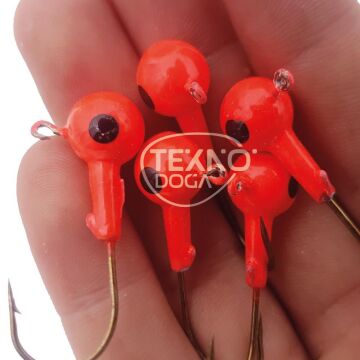 EFFE İğneli Silikon Yem Zokası Kırmızı Siyah LRF Jighead 5ad