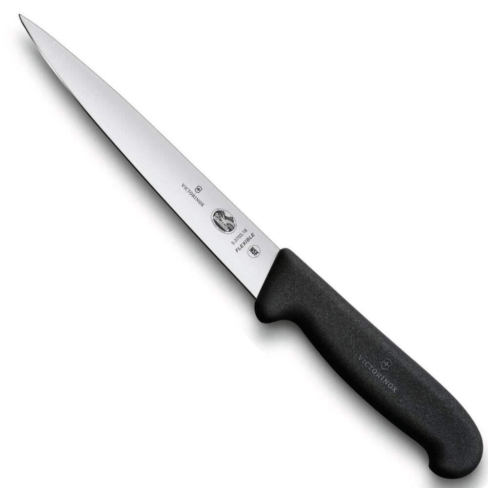 Victorinox Fibrox 18cm Fileto Bıçağı 5.3703.18 Siyah