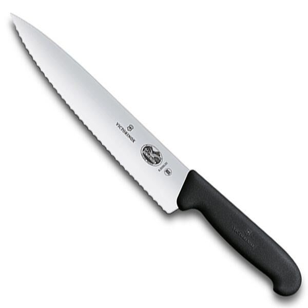 Victorinox Fibrox 19cm Tırtıklı Dilimleme Bıçağı 5.2033.19 Siyah
