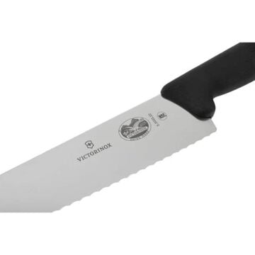 Victorinox Fibrox 19cm Tırtıklı Dilimleme Bıçağı 5.2033.19 Siyah