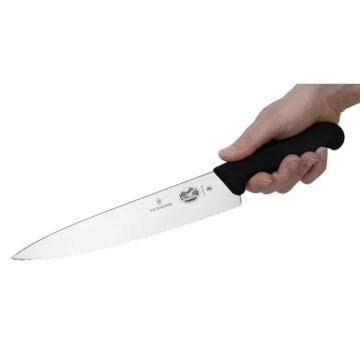 Victorinox Fibrox 19cm Tırtıklı Dilimleme Bıçağı 5.2033.19 Siyah