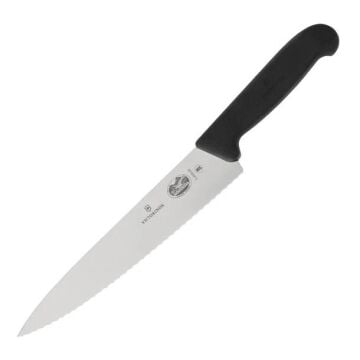 Victorinox Fibrox 22cm Tırtıklı Dilimleme Bıçağı 5.2033.22 Siyah