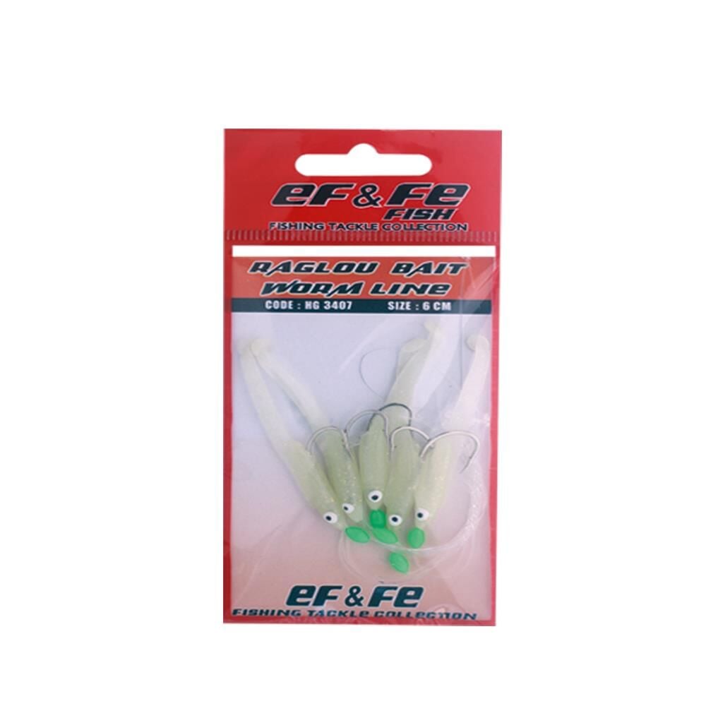 EFFE Raglu Bait Worm 6cm Kurt Çapari Benekli Krem HG3407