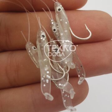 EFFE Raglu Bait Worm 3cm Kurt Çapari Şeffaf Simli HG3406