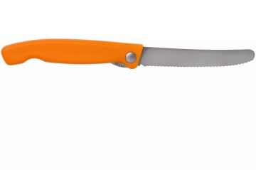 Victorinox 11cm Katlanır Tırtıklı Domates Bıçağı Turuncu 6.7836.F9B