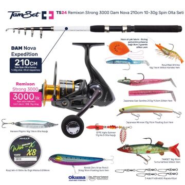 TAMSET Strong 3000 Nova 210cm 10-30g Spin Olta Seti TS24