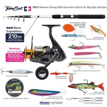 TAMSET Strong 3000 Nova 210cm 10-30g Spin Olta Seti TS24