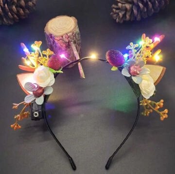 Panther Carnival Fun Goods Led Işıklı Ren Geyiği Taç PT-164