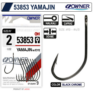 Owner 53853 Yamajin With Eye Black Chrome Olta İğne