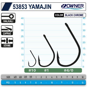 Owner 53853 Yamajin With Eye Black Chrome Olta İğne