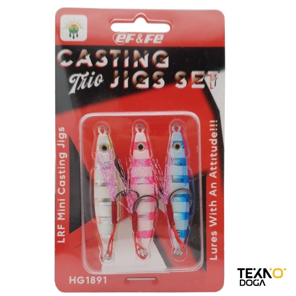 EFFE 3'lü LRF Jig Yem Seti Zebra Mix Çift Yüzlü HG1891