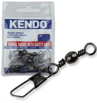 Kendo Barrel Swivel Safety Snap Klipsli Fırdöndü 10ad