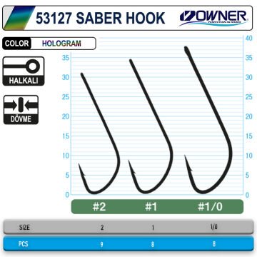 Owner 53127 Saber Hook HG Olta İğnesi İğne