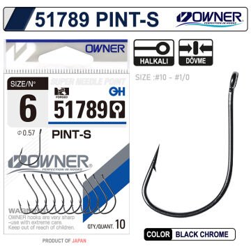 Owner 51789 Pint-S Black Chrome Olta İğnesi