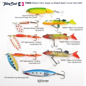 TAMSET Turna Spin Suni Yem Kaşık Olta Seti TSM2