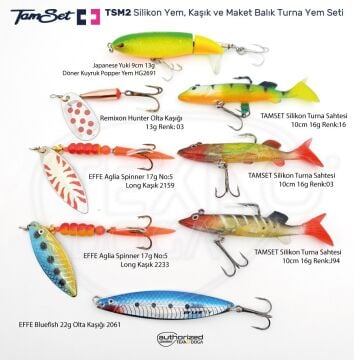 TAMSET Turna Spin Suni Yem Kaşık Olta Seti TSM2